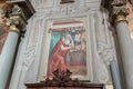 Inside of Ognissanti or Church of All Saints in Florence, Ghirlandaio fresco